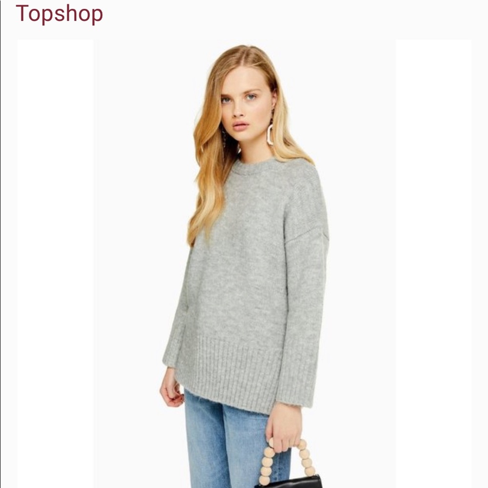 Topshop Oversized Longline Sweater